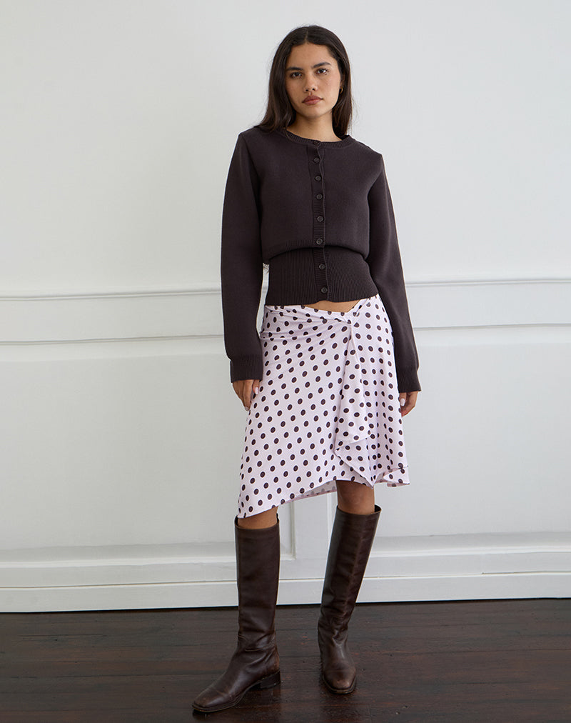 Esmeray Midi Skirt in Retro Polka Dot