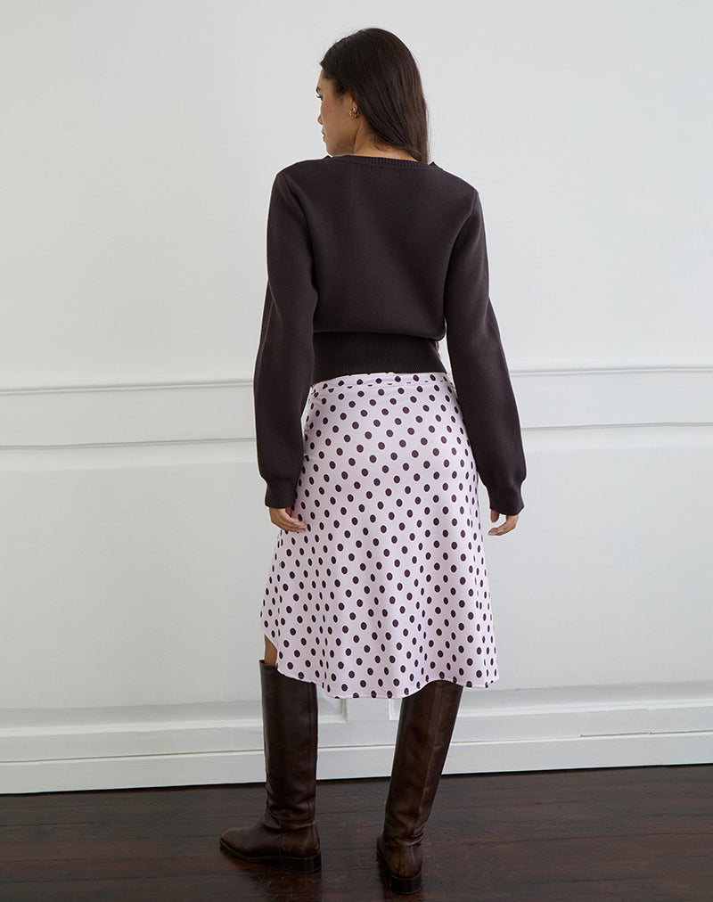 Esmeray Midi Skirt in Retro Polka Dot