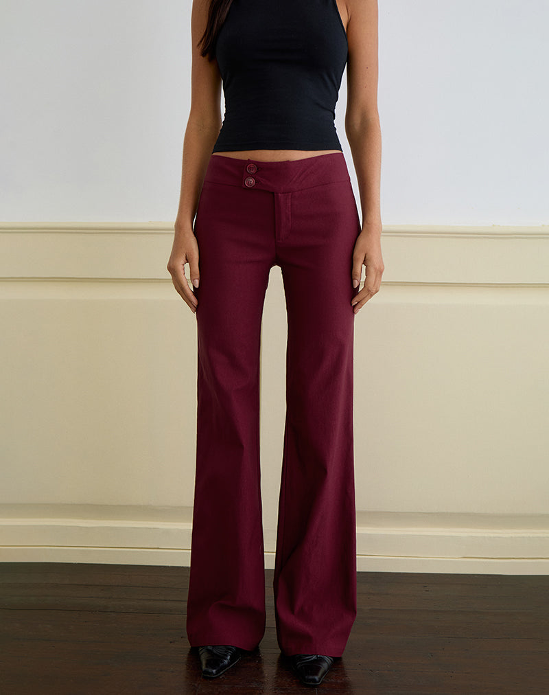 Falita Trouser in Tailoring Burgundy