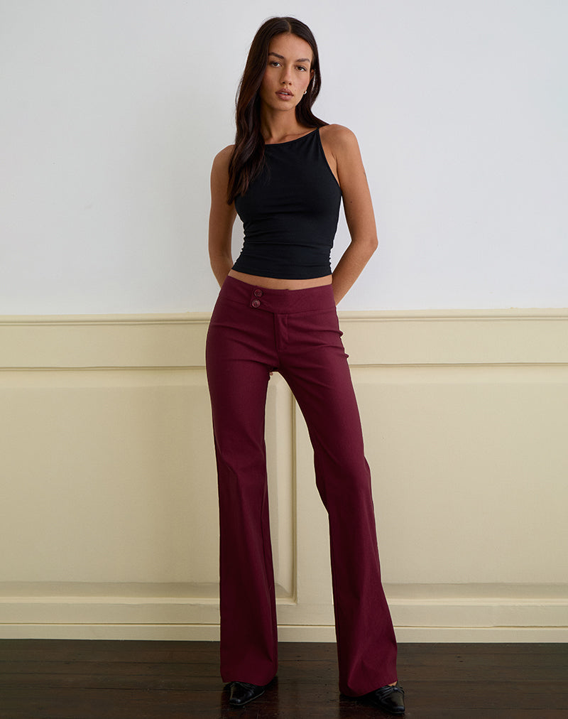 Falita Trouser in Tailoring Burgundy