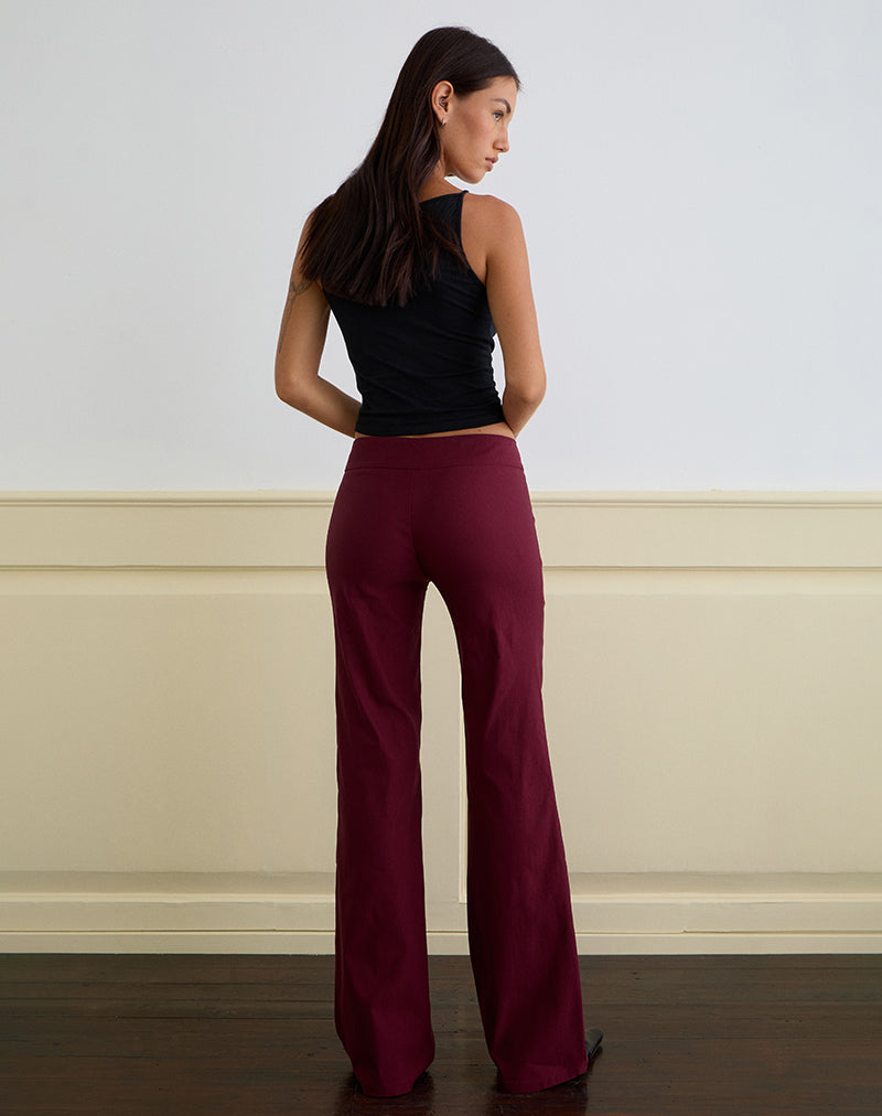 Falita Trouser in Tailoring Burgundy