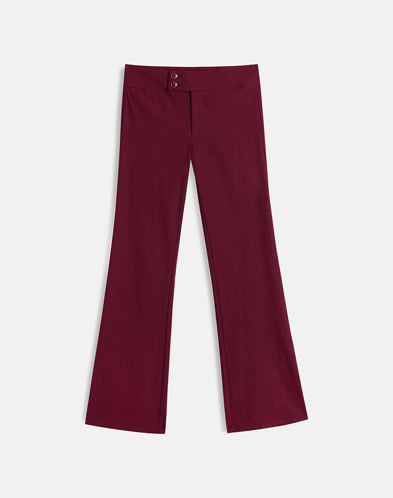 Falita Trouser in Tailoring Burgundy