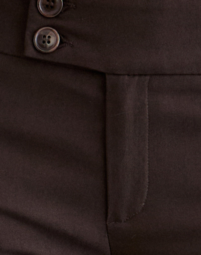 Falita Trouser in Tailoring Dark Brown