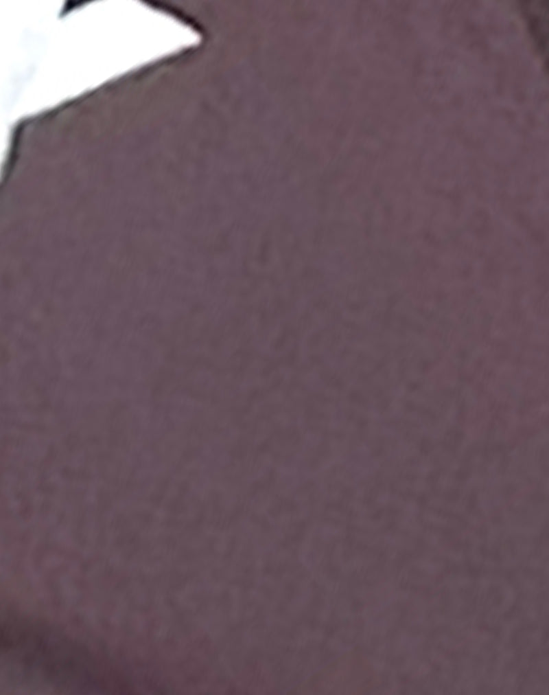 Farida Bikini Bottom in Coffee with Picot Trim