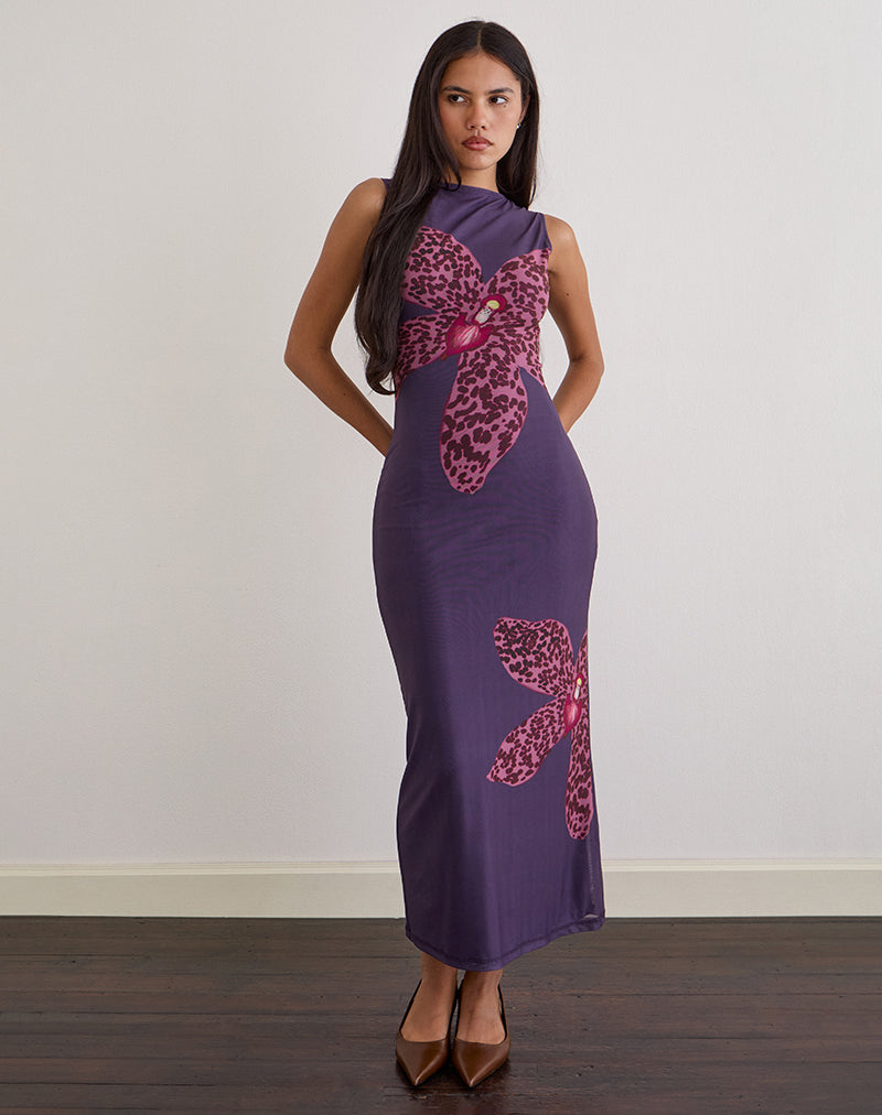 Fayola Maxi Dress in Vibrant Orchid Purple