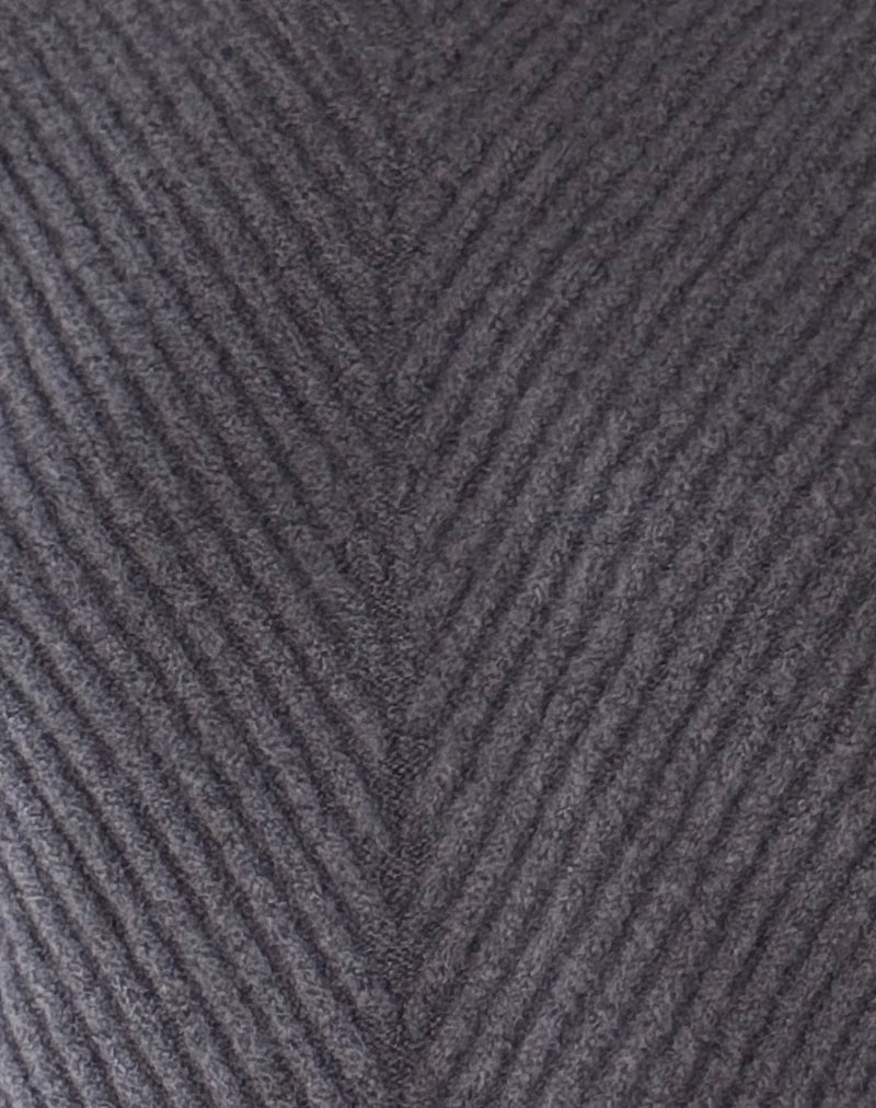 Fergie Asymmetric Knit Jumper in Ocean Storm