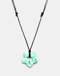Flower Necklace in Resin Green