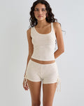 Fukama Sleeveless Top in Stretch Broderie Cream