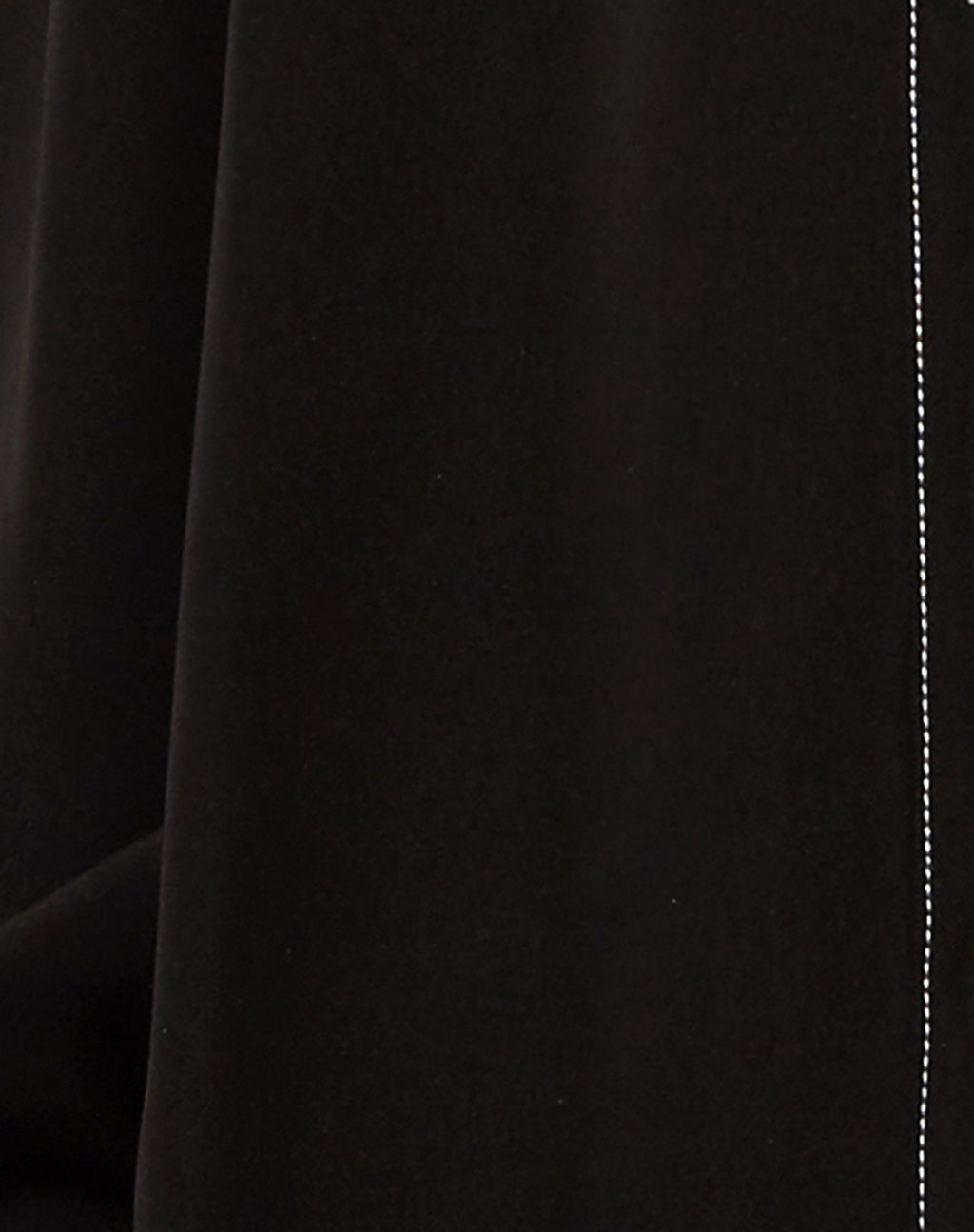 Gane Shirt in Black with White Stitch