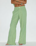 Saucy Trouser in Linen Minty Green