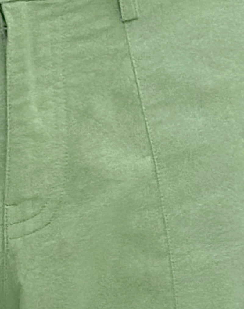 Saucy Trouser in Linen Minty Green