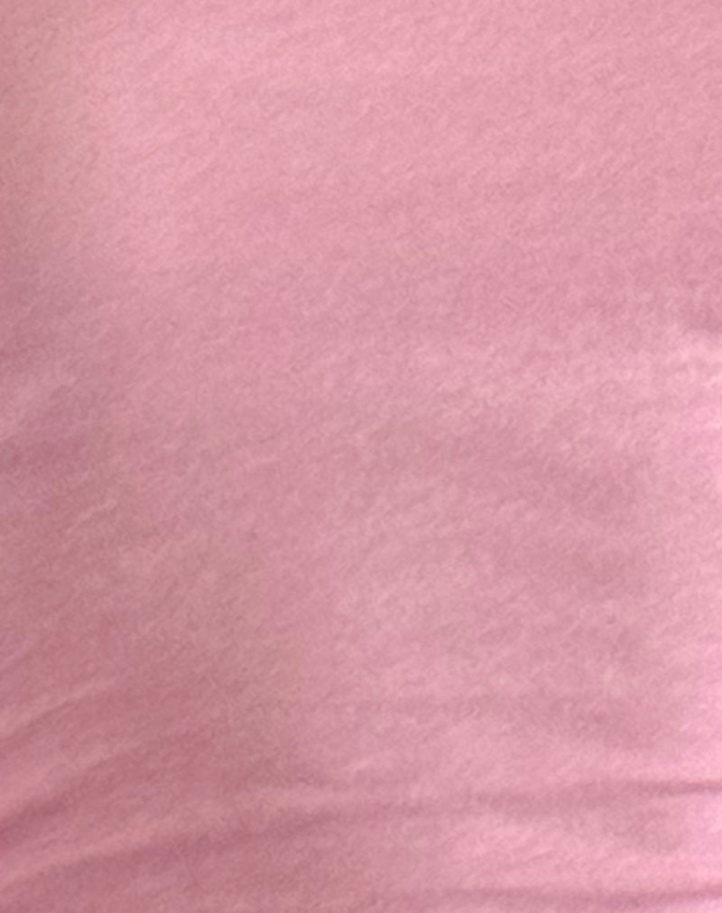 Gavya Long Sleeve Bardot Top in Flamingo Pink