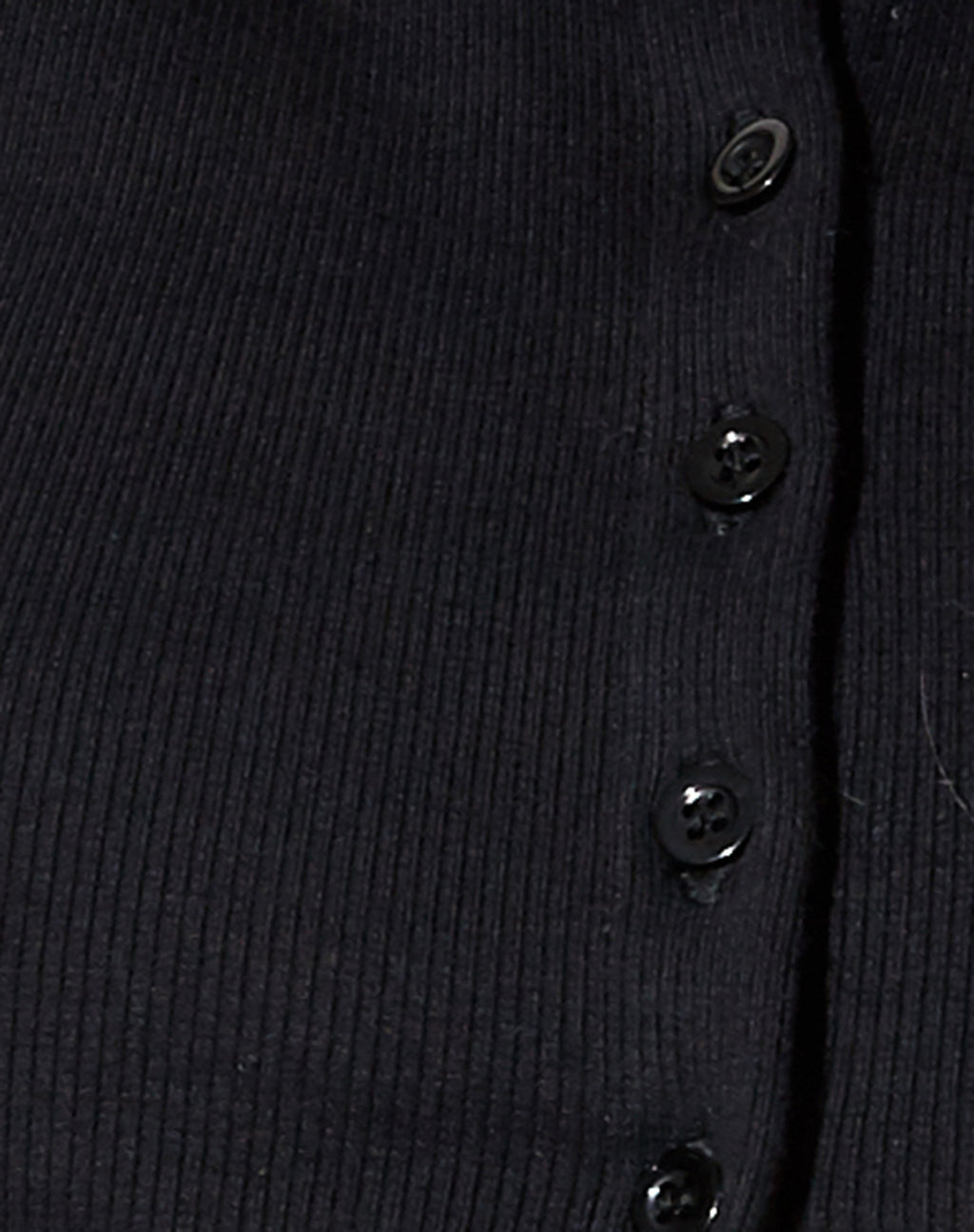 Gilly Crop Top in Rib Black