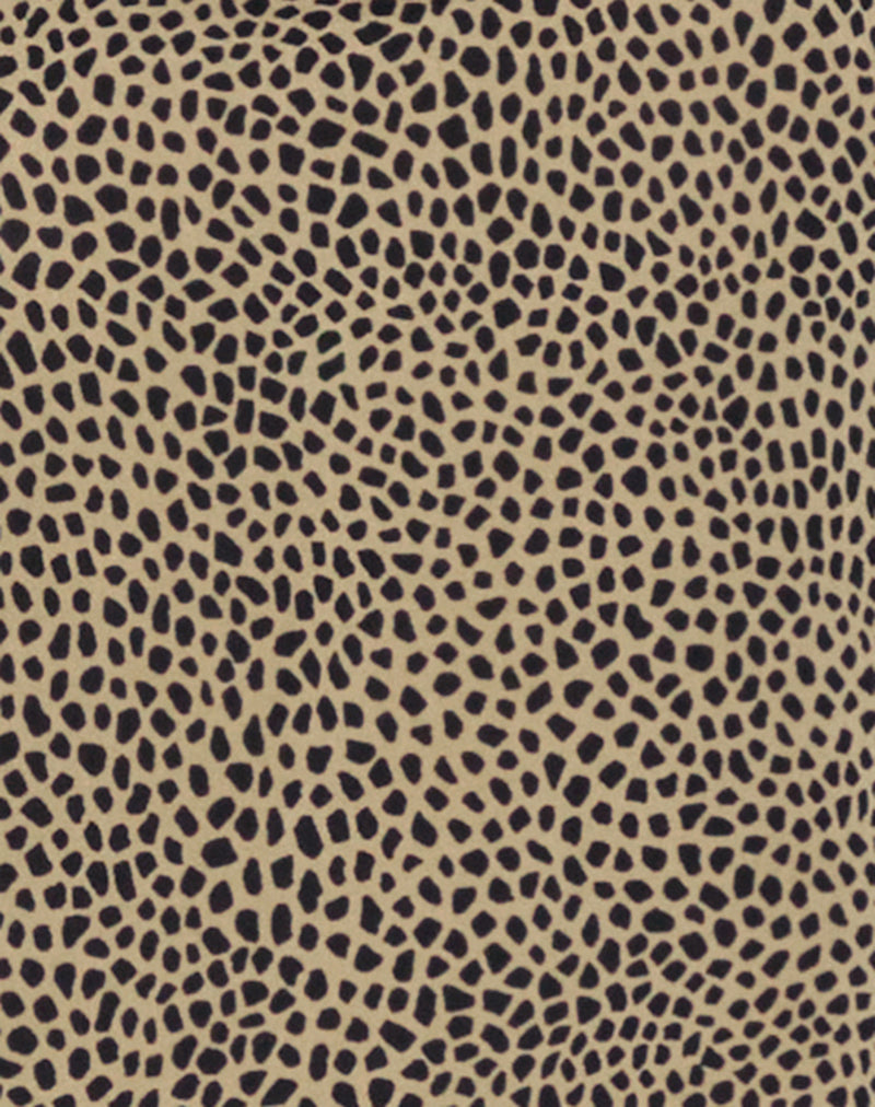 Giulia Knot Halterneck Top in Tan Mini Croc Print