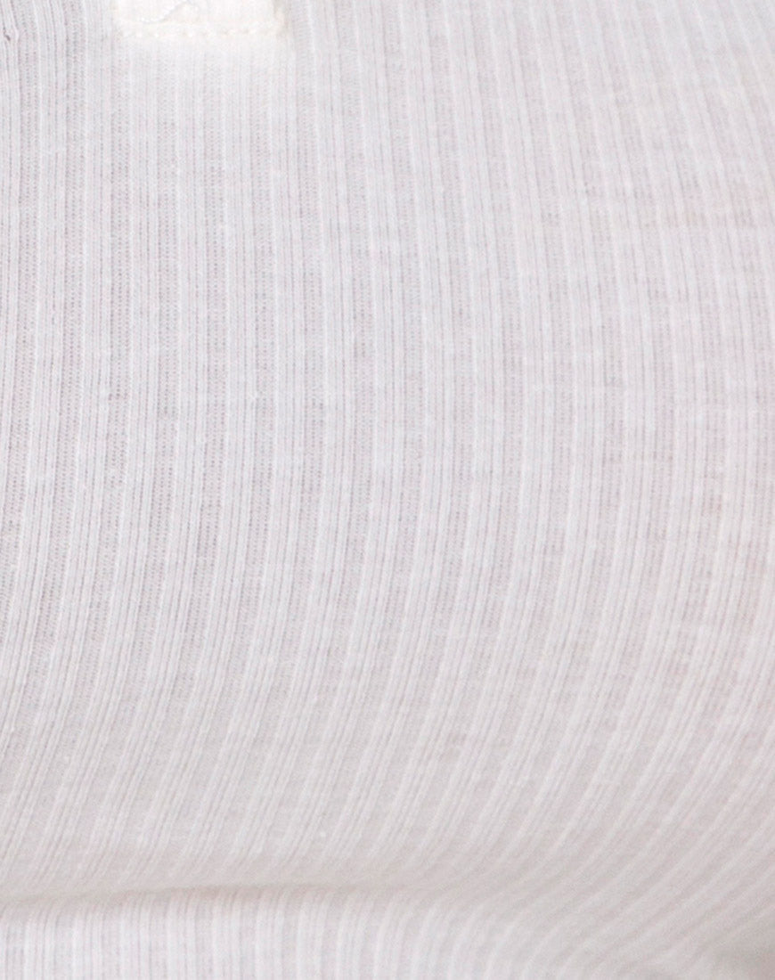 Guaco Crop  Top in Rib Ivory