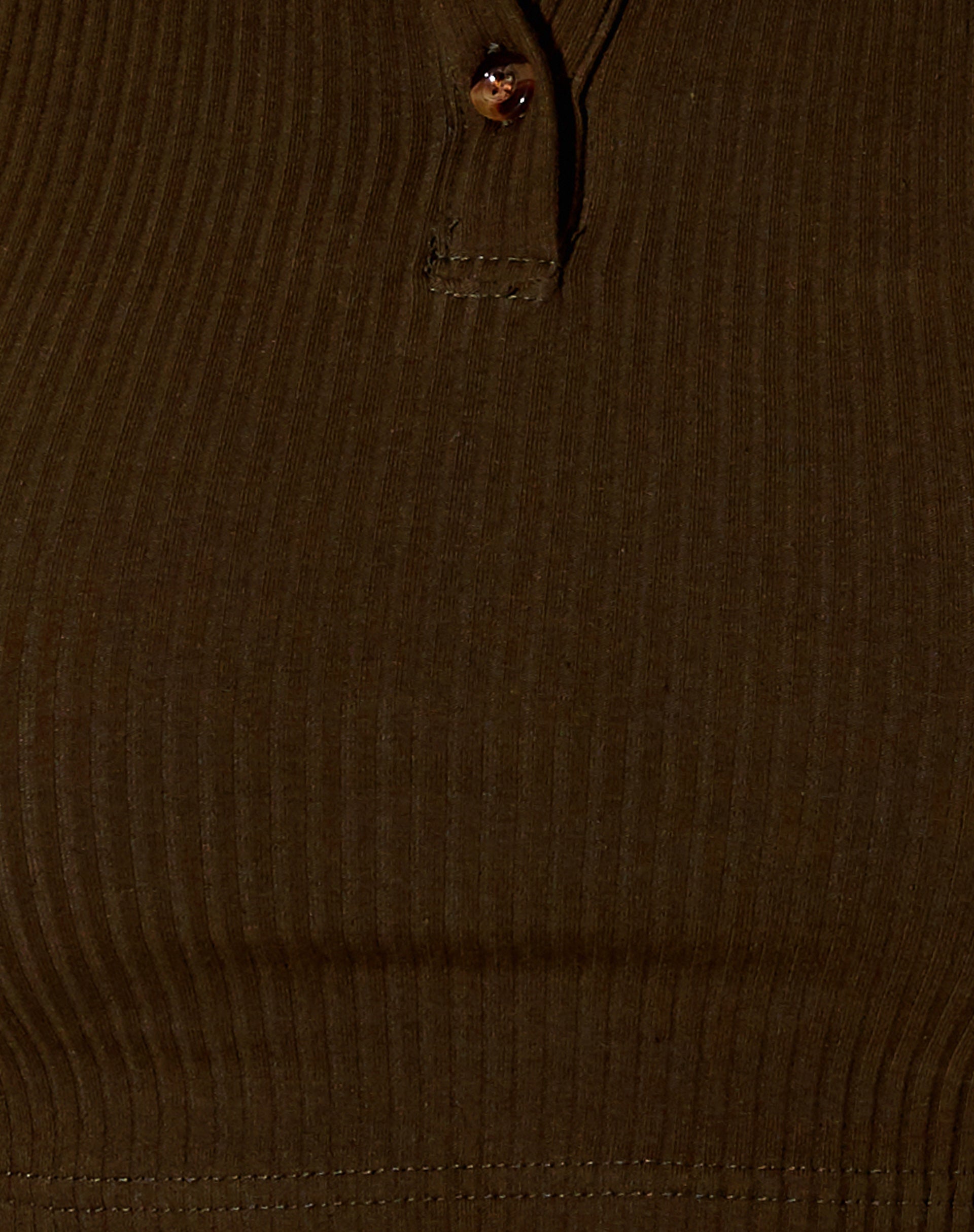 Guaco Crop Top in Rib Khaki