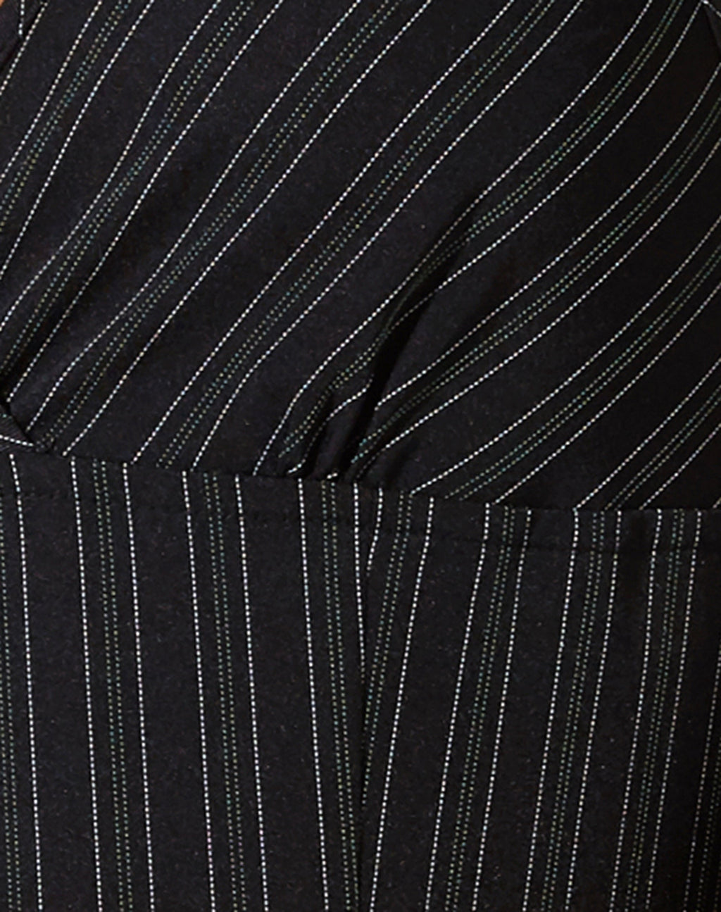 Naima Corset Top in Pinstripe Black