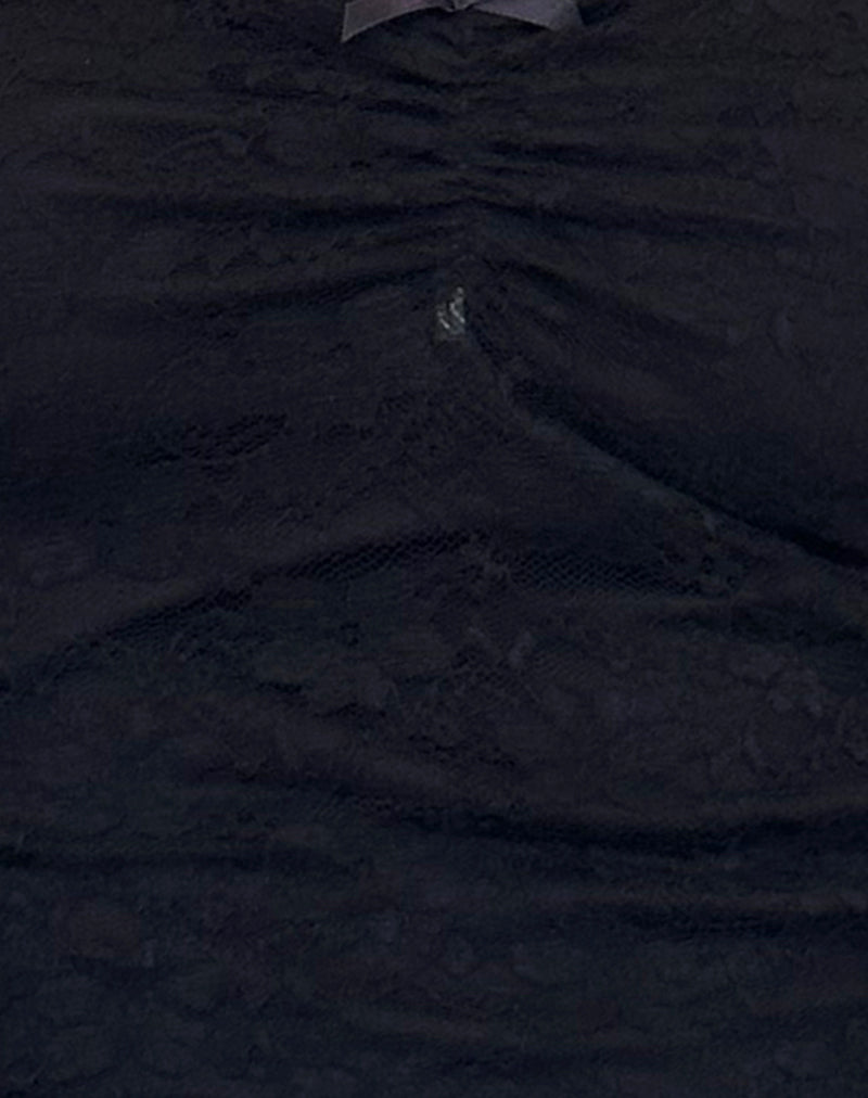 Hali Lace Cami Top in Orchid Black Lace