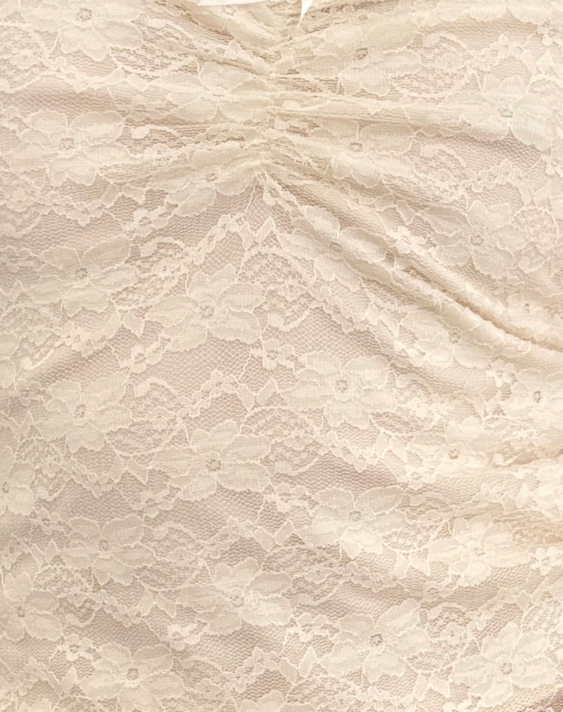 Hali Cami Top in Ivory Orchid Lace