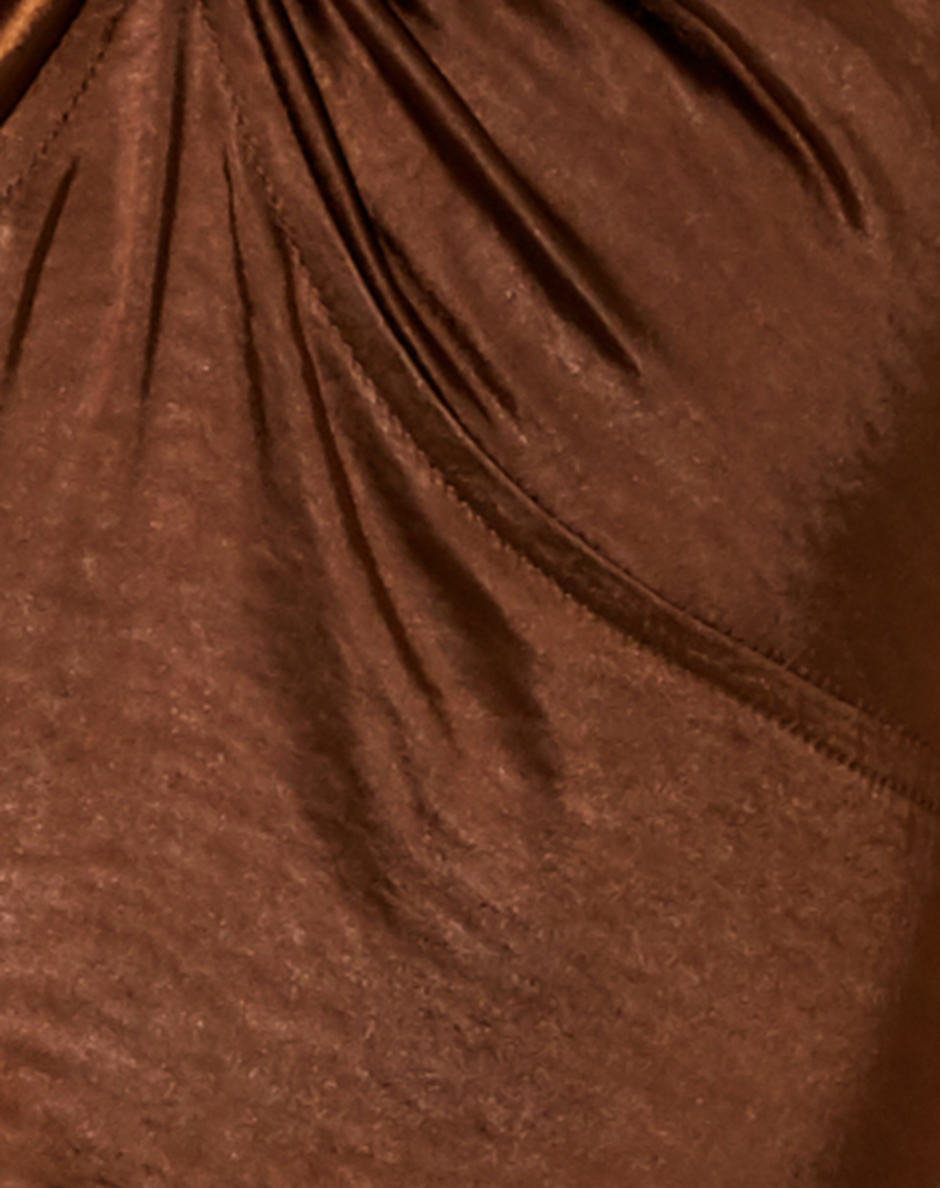 Haltri Crop Top in Satin Chocolate