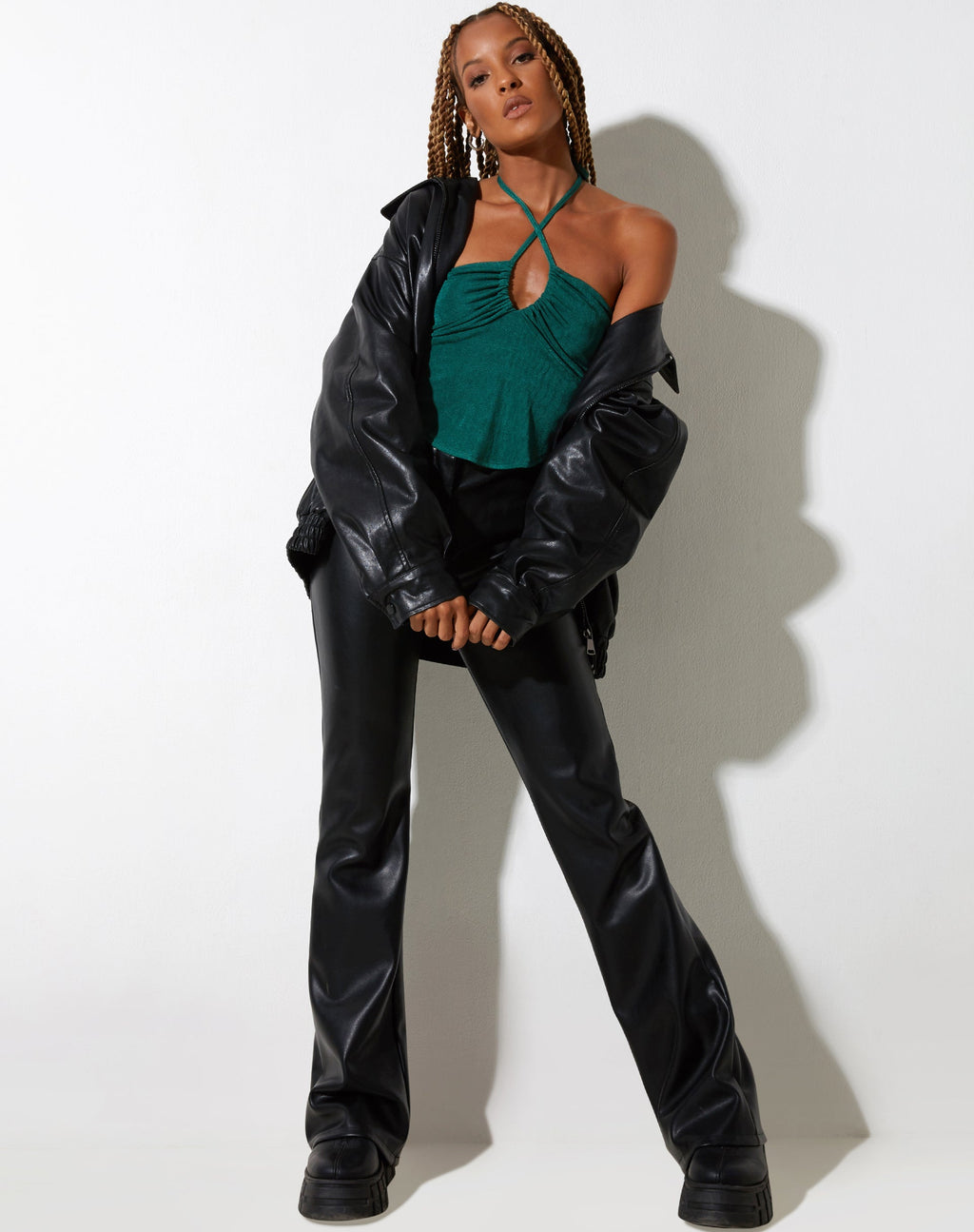 Hanabi Top in Crepe Forest Green