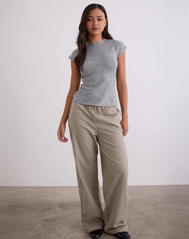 Wasic Wide Leg Trouser in Biscotti