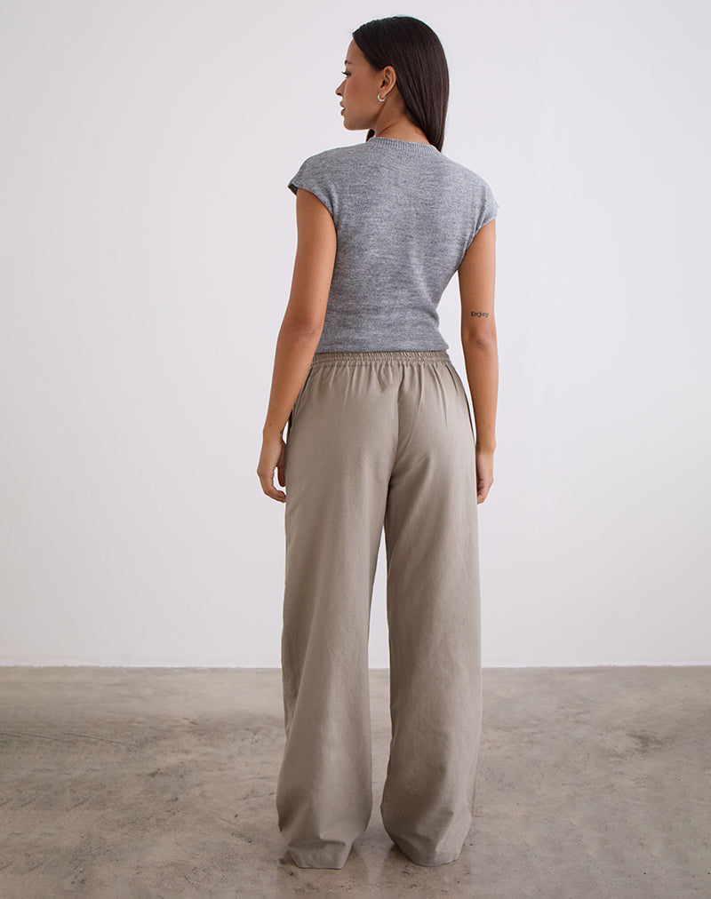 Wasic Wide Leg Trouser in Biscotti