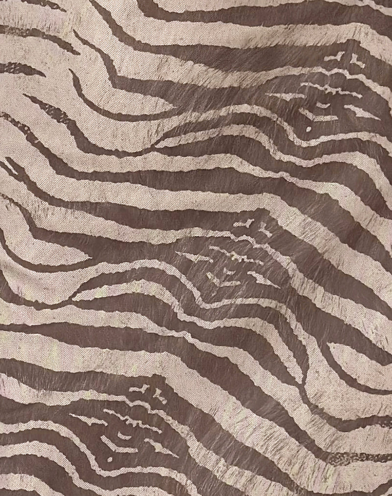 Hari Mini Dress in Mesh Wild Animal Neutral