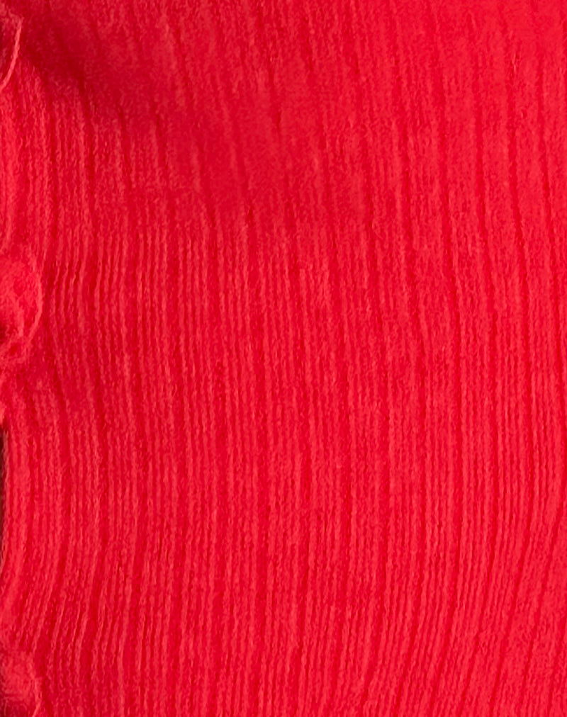 Harpan Rosette Front Top in Red