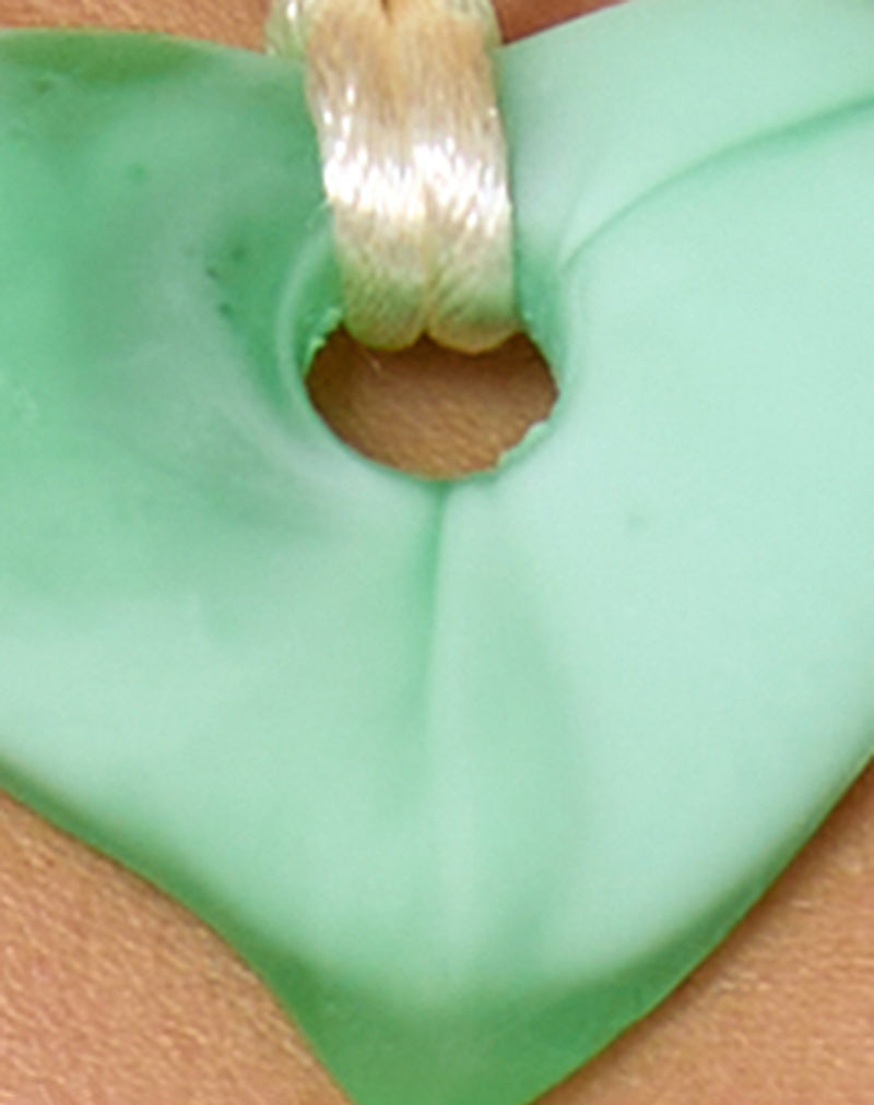 Heart Necklace in Resin Green