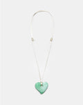Heart Necklace in Resin Green