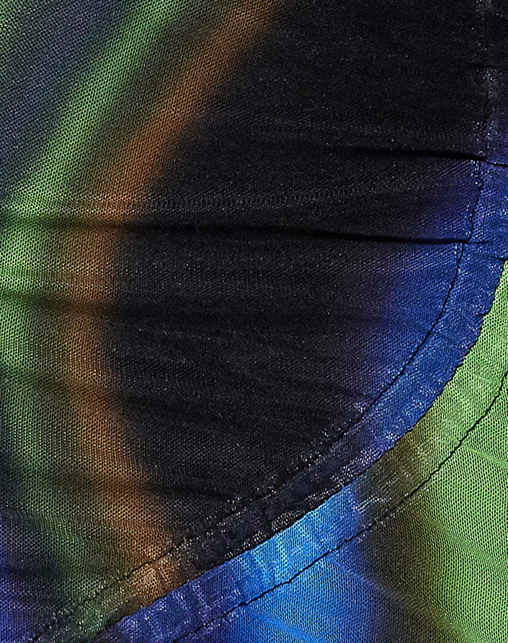 Hiba Mini Skirt in Solarized Green and Blue