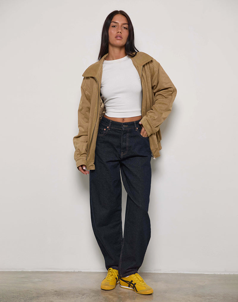 High Rise Barrel Jean in Indigo