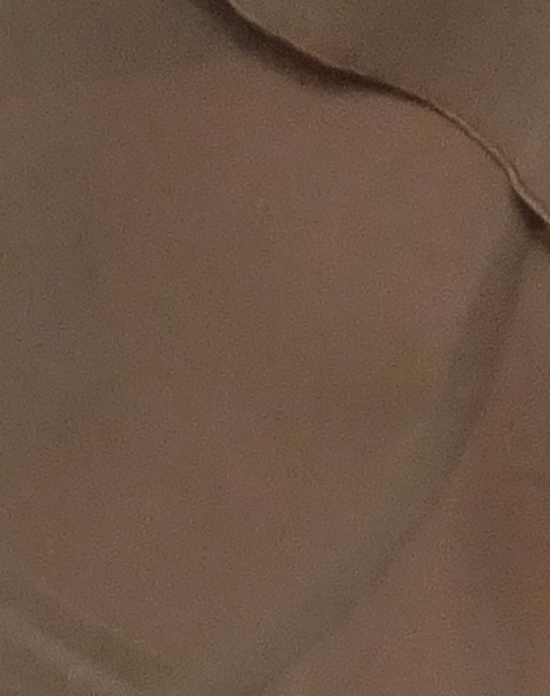 Hirap Blouse with Scarf in Chiffon Coffee