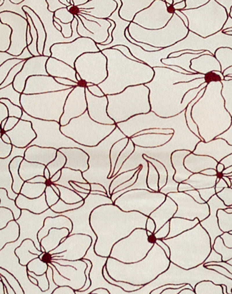 Hoover Maxi Dress in Line Flower Cream