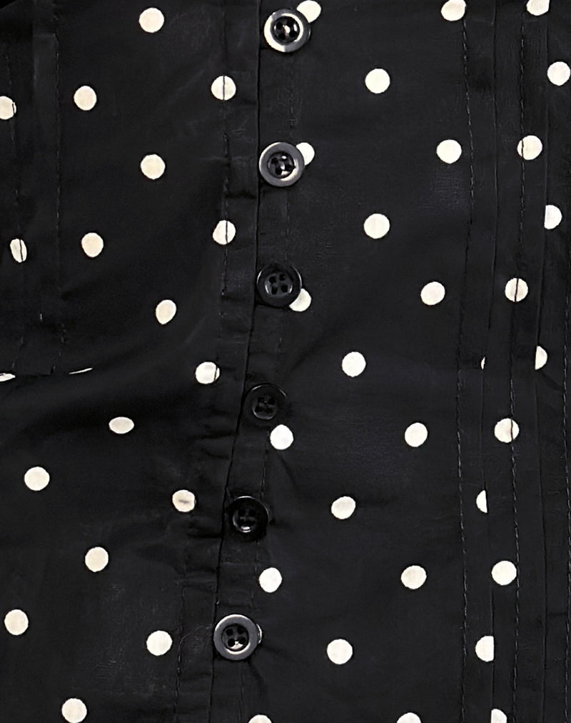 Ilias Corset Top in Basic Polka Black