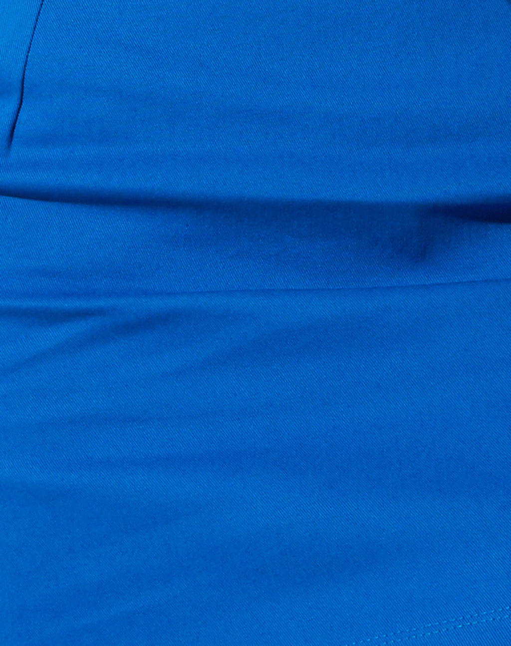 Ima Mini Skirt in Twill Aqua Blue