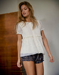 Immy Blouse in Lace Ivory
