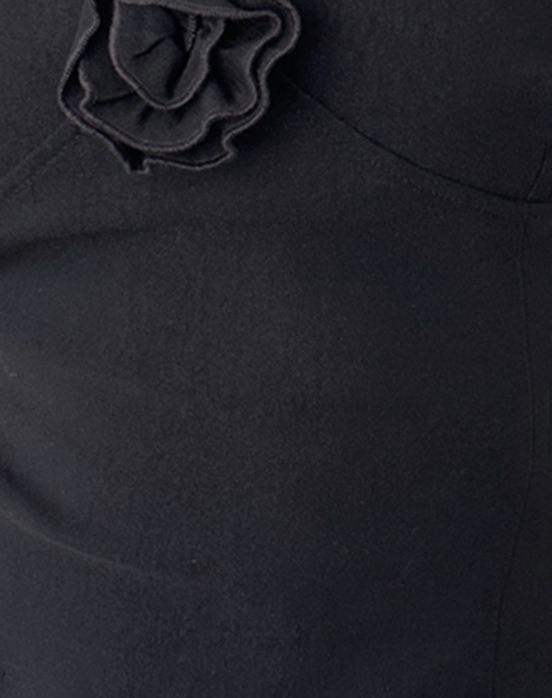 Indus Cami Top in Rosette Black