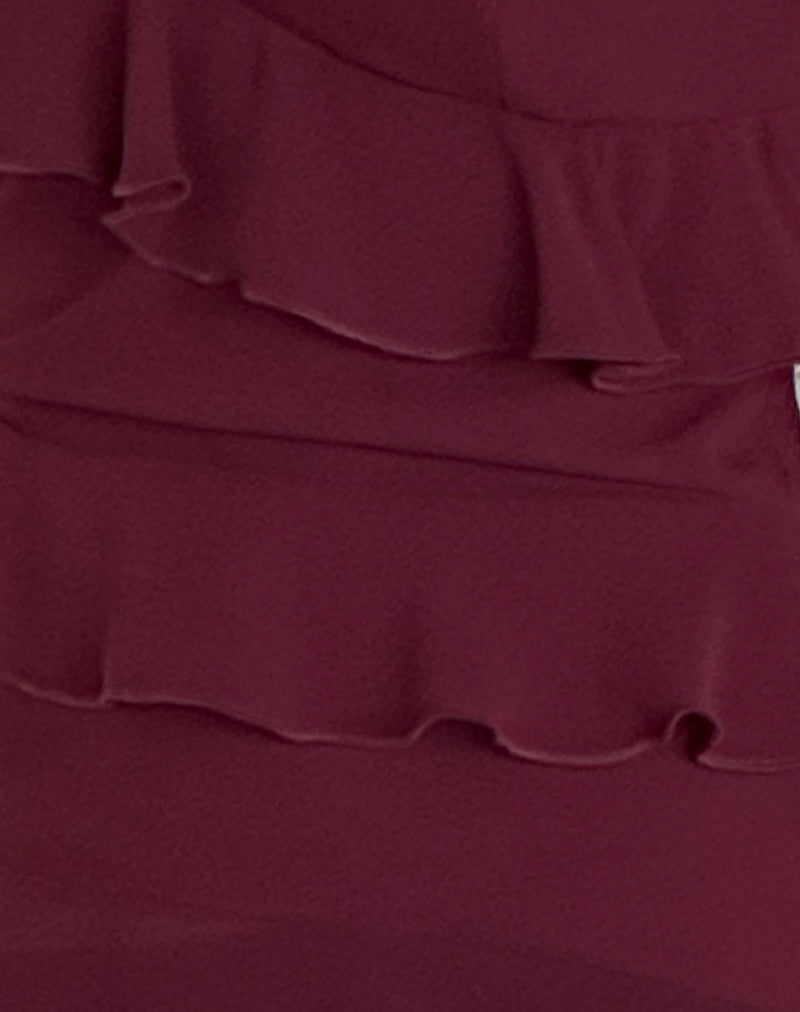 Irani Top in Ruby Wine
