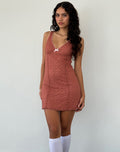 Itzy Lace Mini Dress in Withered Rose