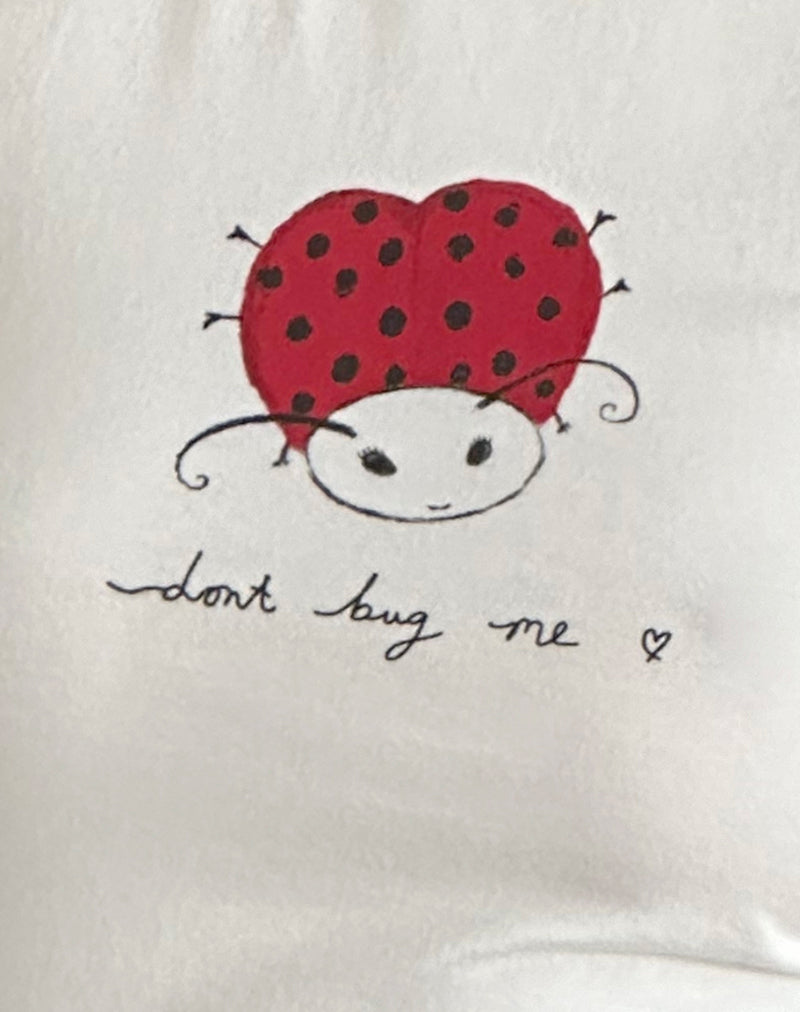 Izzy Baby Tee in Off White 'Dont Bug Me'