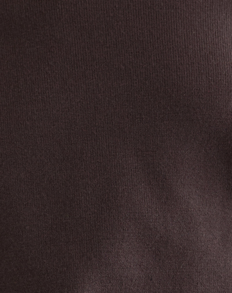 Jalira Asymmetric Jumper in Brown