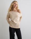 Jalira Asymmetric Jumper in Cream