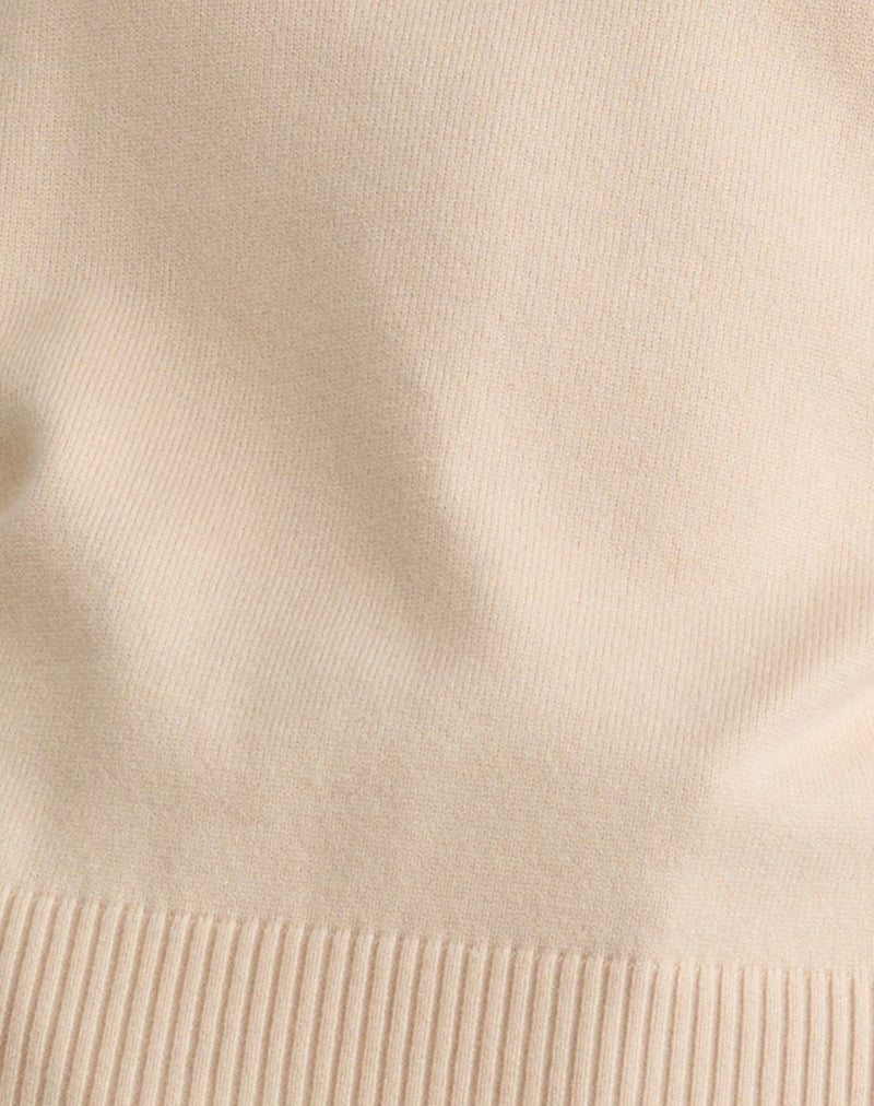 Jalira Asymmetric Jumper in Cream