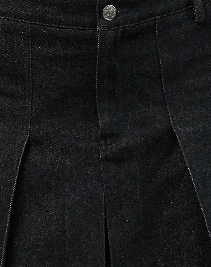 Sanjani Midi Skirt in Dark Chambray