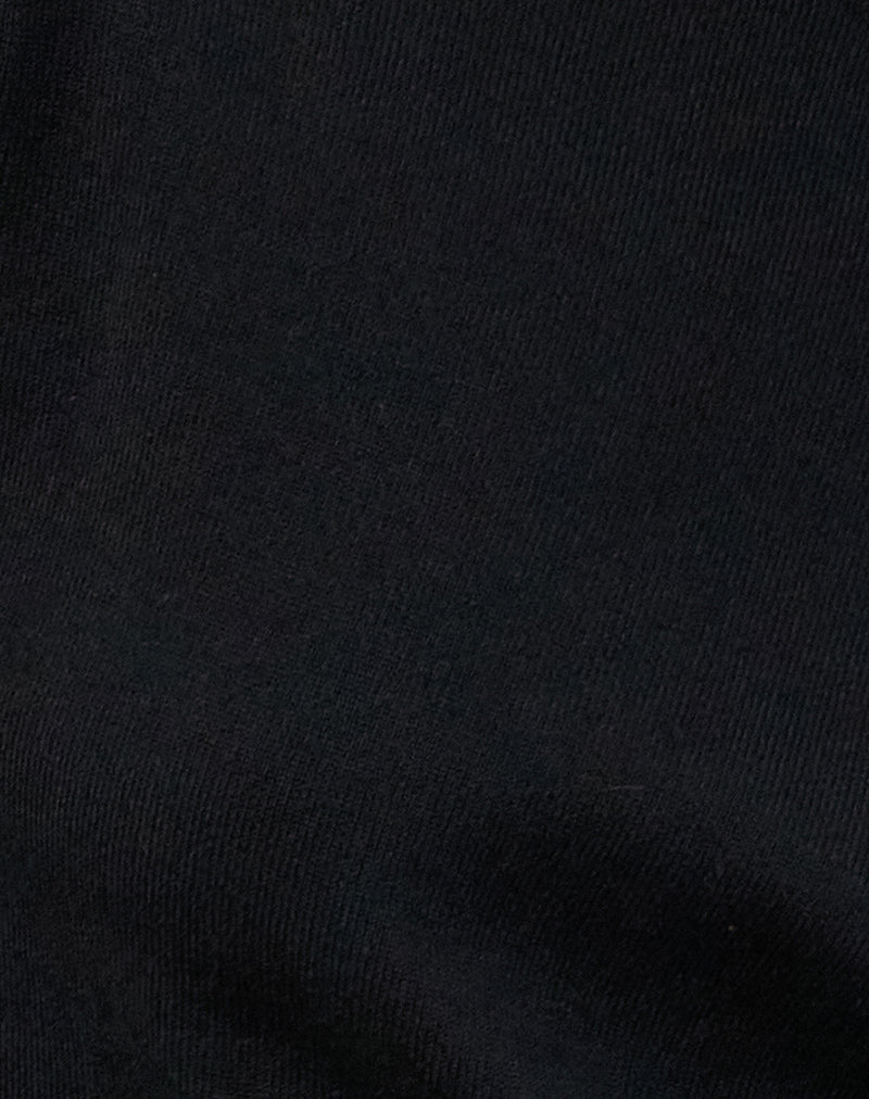 Jalira Asymmetric Cinch Jumper in Black