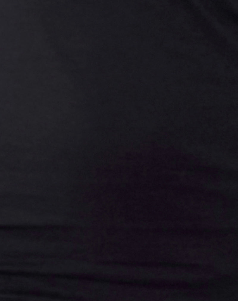 Janjisu Long Sleeve Lycra Bodycon Mini Dress in Black