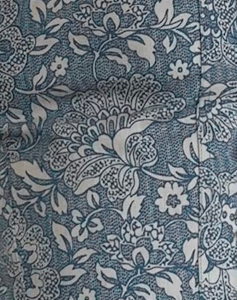 Jatemi Corset Top in Blue Ornate Print