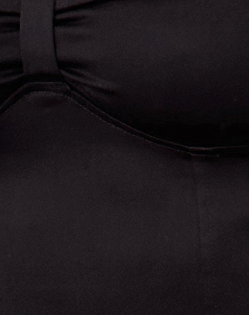 Javas Bandeau Mini Dress in Black Sateen